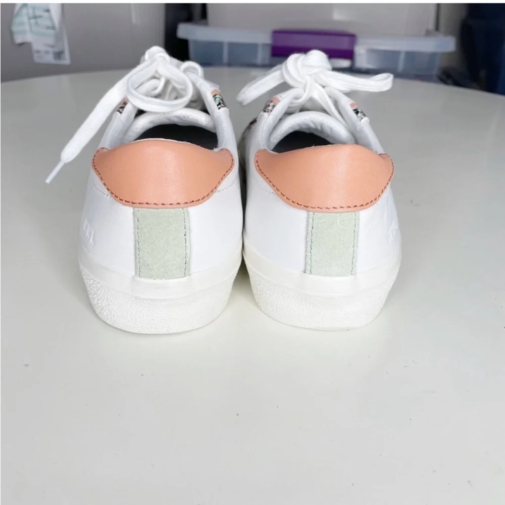 Madewell Women’s Sidewalk Low-Top Sneakers Snake Embossed Leather Size 7